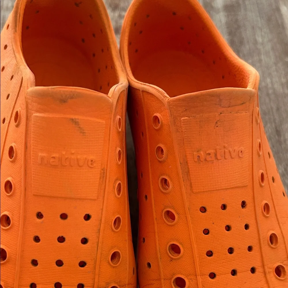 Native Bright Orange Perforated Slip-Ons - Picture 6 of 6